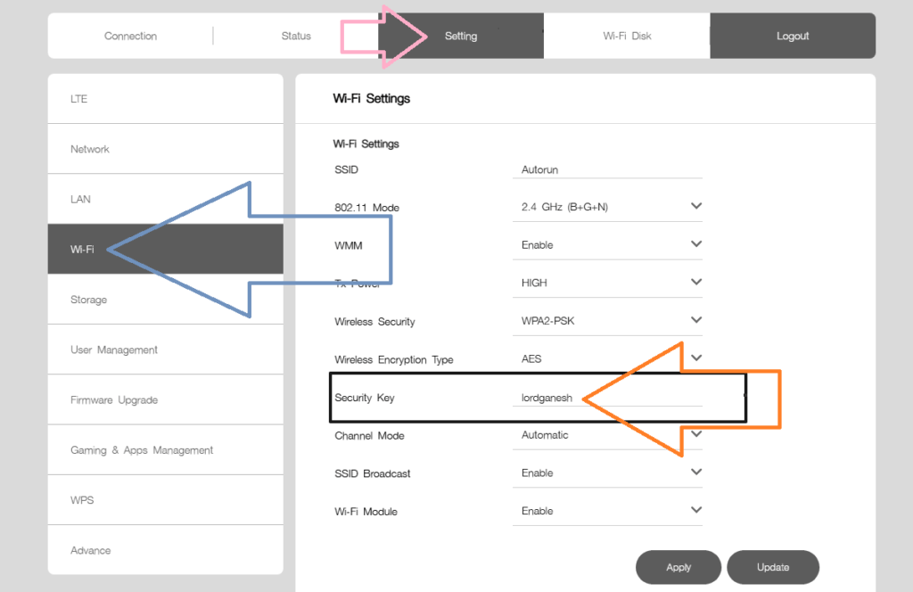 jiofi login password